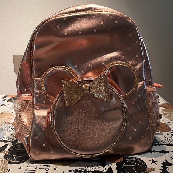 Disney Accessories Disney Store Back To School Minnie Mouse Rose Gold Backpack Poshmark